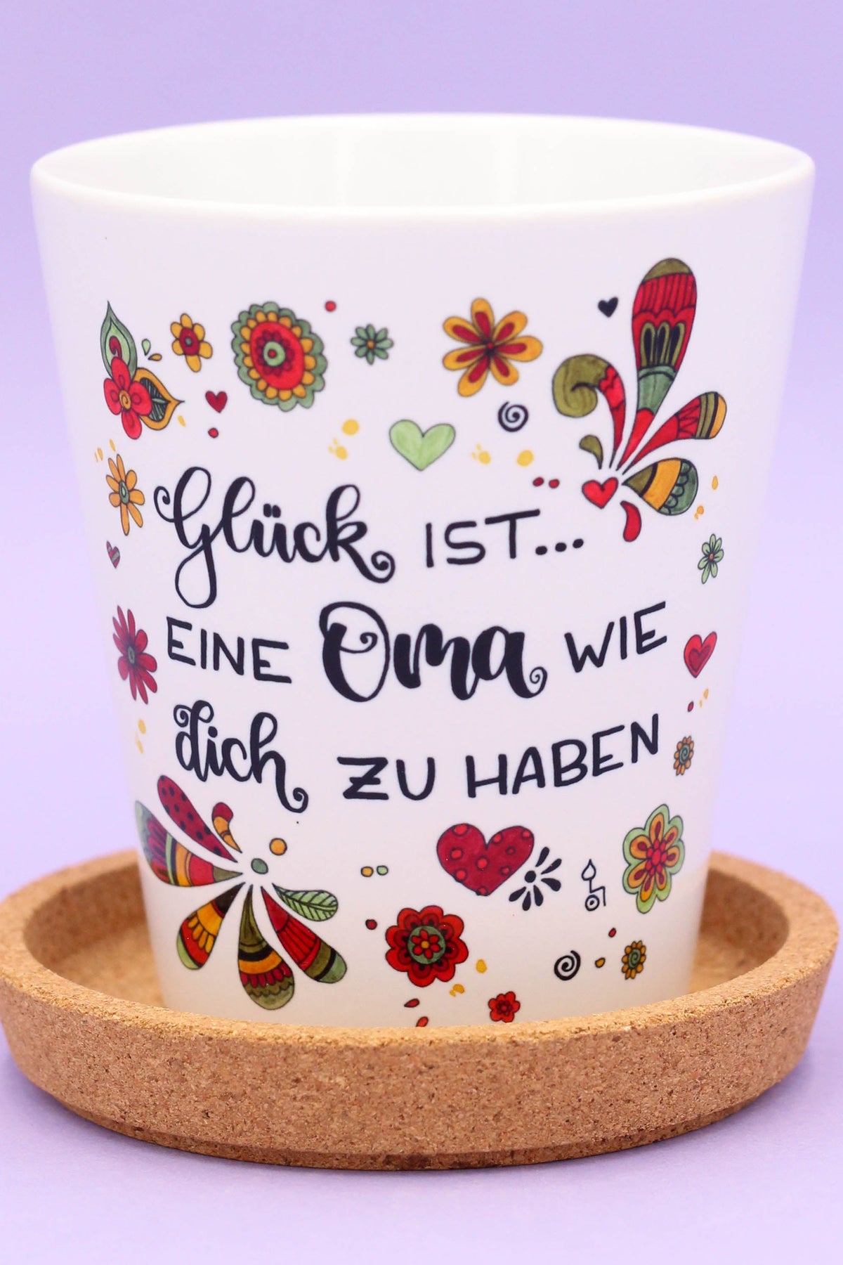 Blumentopf "Glück ist... Oma"