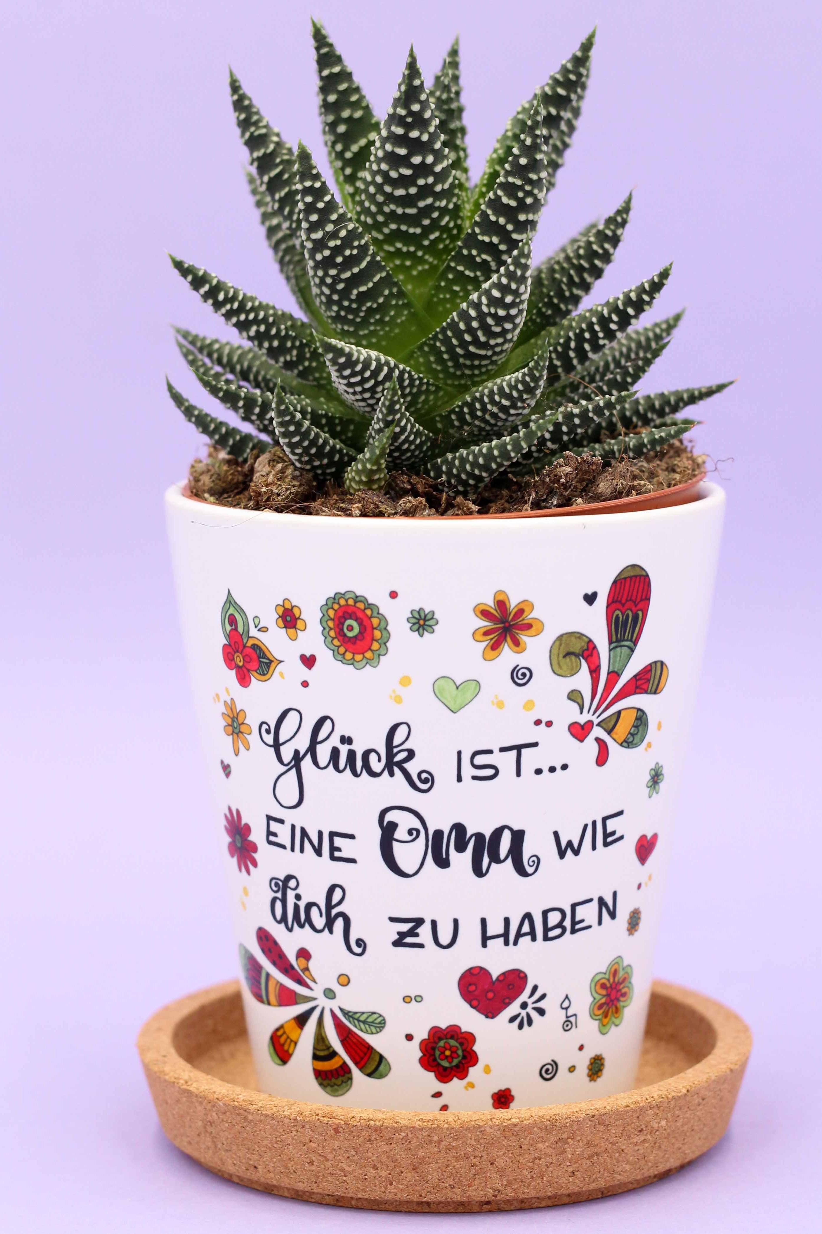 Blumentopf "Glück ist... Oma"