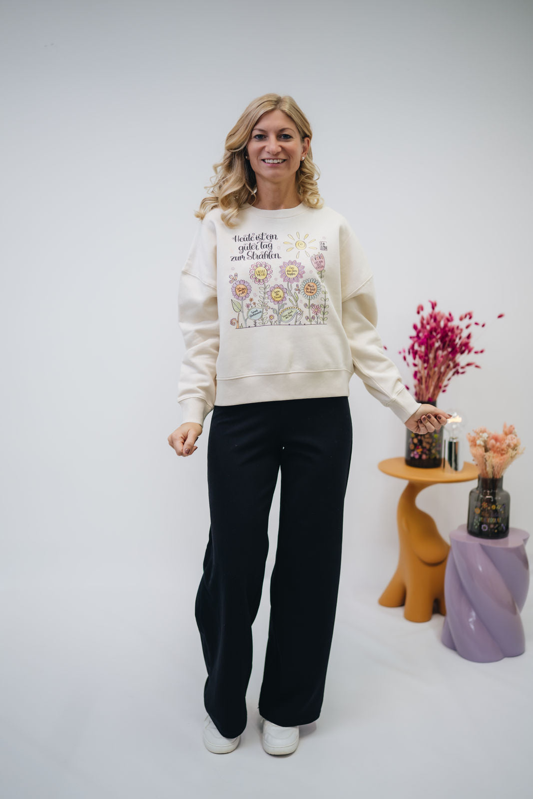 Damen Sweatshirt „Ein guter Tag zum Strahlen"