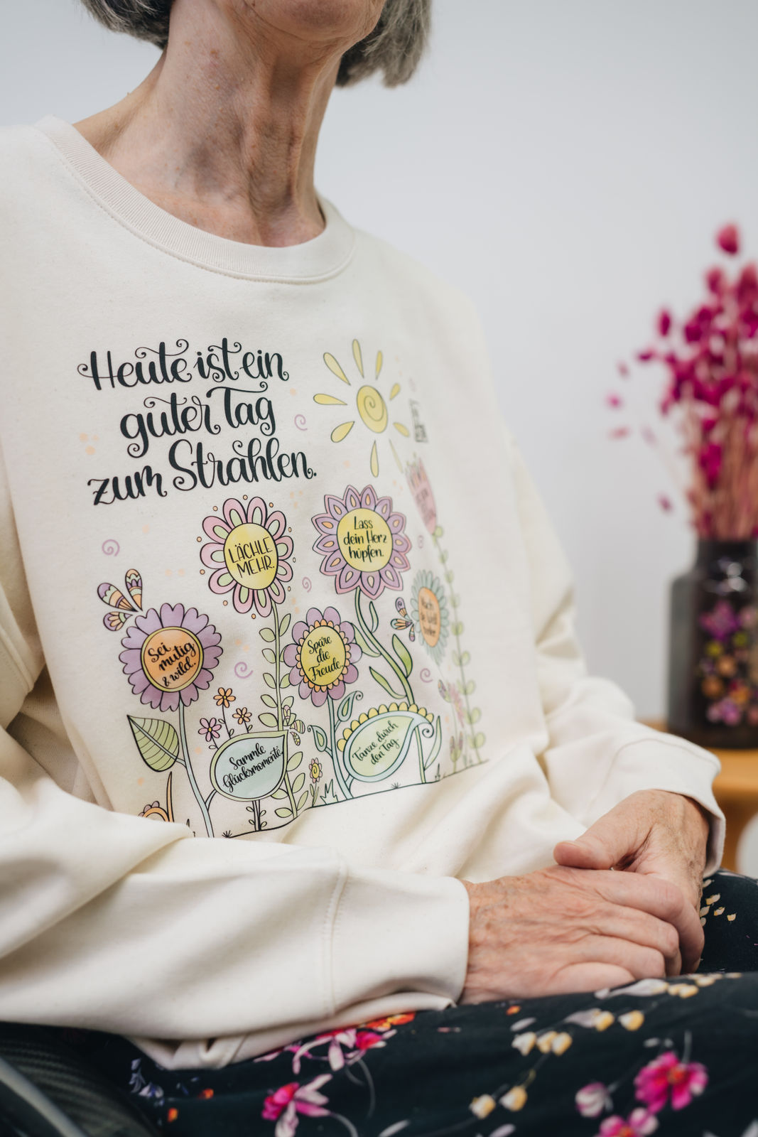 Damen Sweatshirt „Ein guter Tag zum Strahlen"