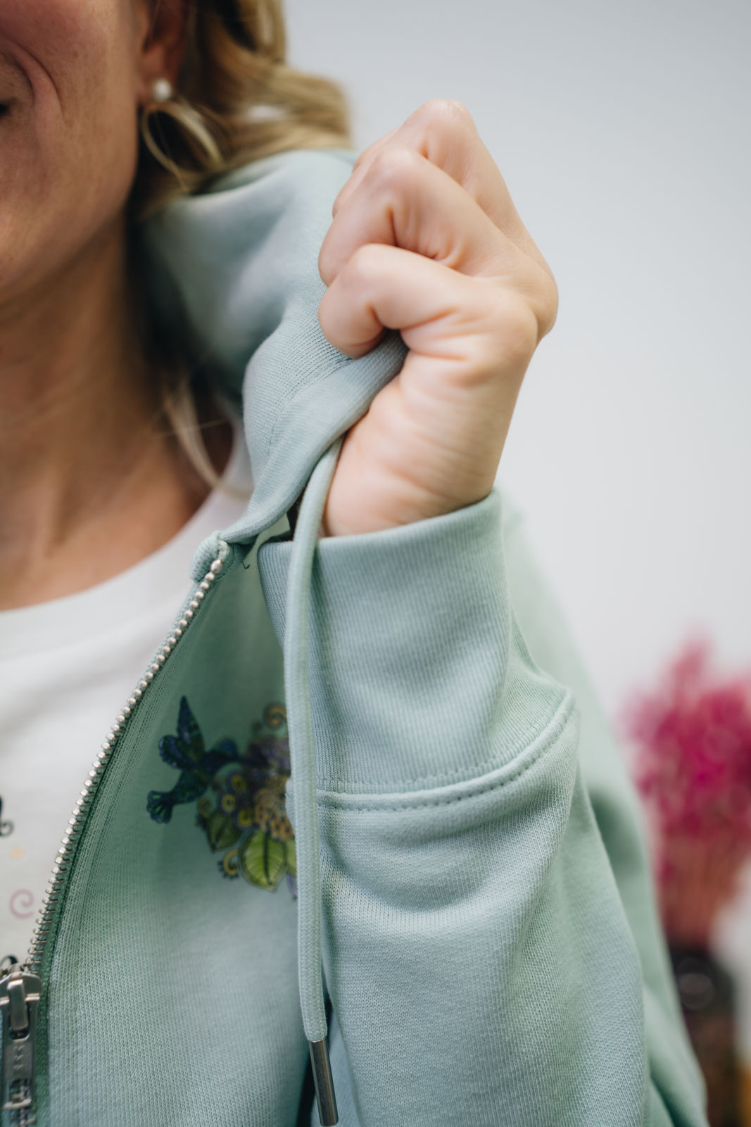 Damen Zipper-Hoodie „Kolibri"
