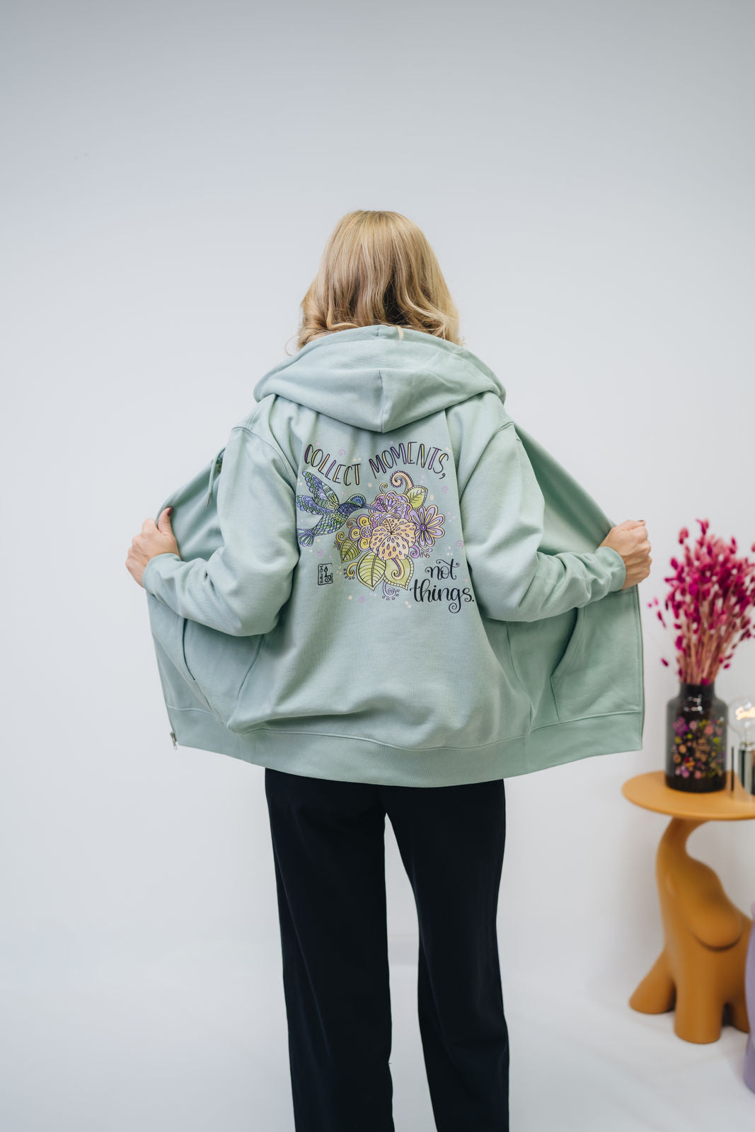 Damen Zipper-Hoodie „Kolibri"