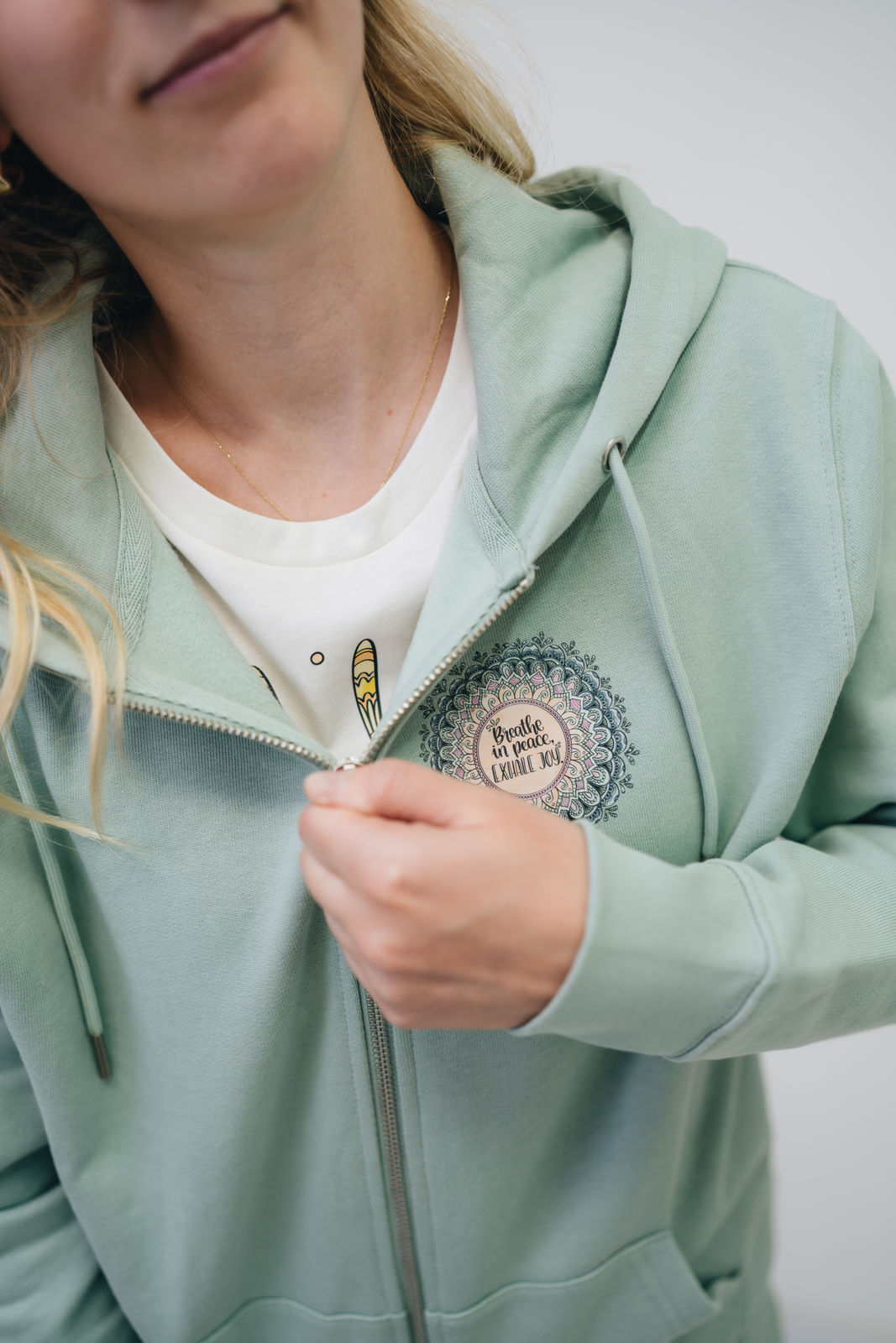 Damen Zipper-Hoodie „Mandala"