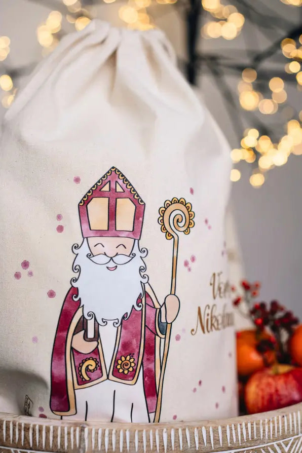 Geschenkbeutel mit Zugband "Vom Nikolaus"