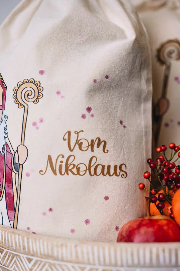 Geschenkbeutel mit Zugband "Vom Nikolaus"