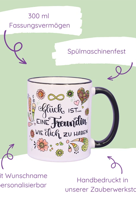 Tasse "Glück ist... Freundin"