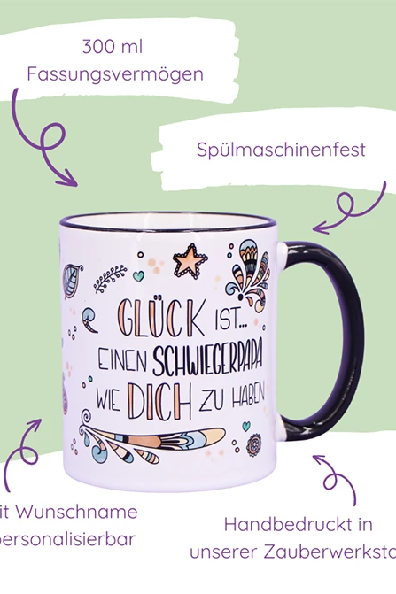 Tasse "Glück ist... Schwiegerpapa"