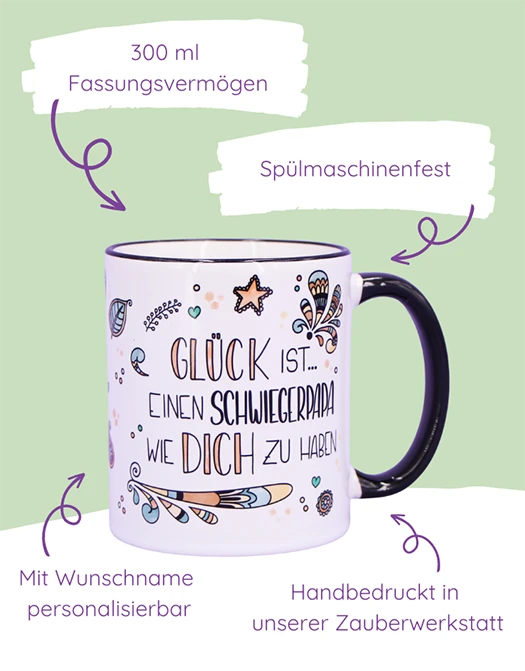 Tasse "Glück ist... Schwiegerpapa"