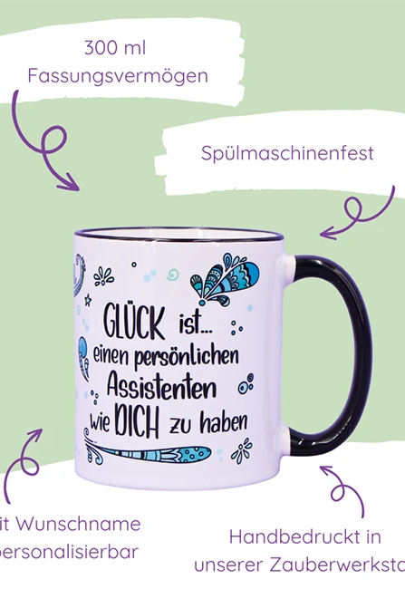 Tasse "Glück ist... persönlicher Assistent"