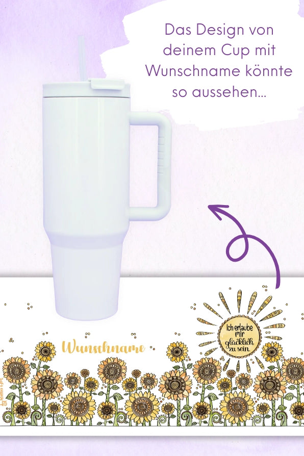 Thermo Cup "Sonnenblumen"