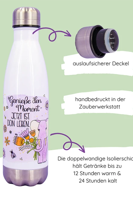 Trinkflasche „Genieße den Moment"