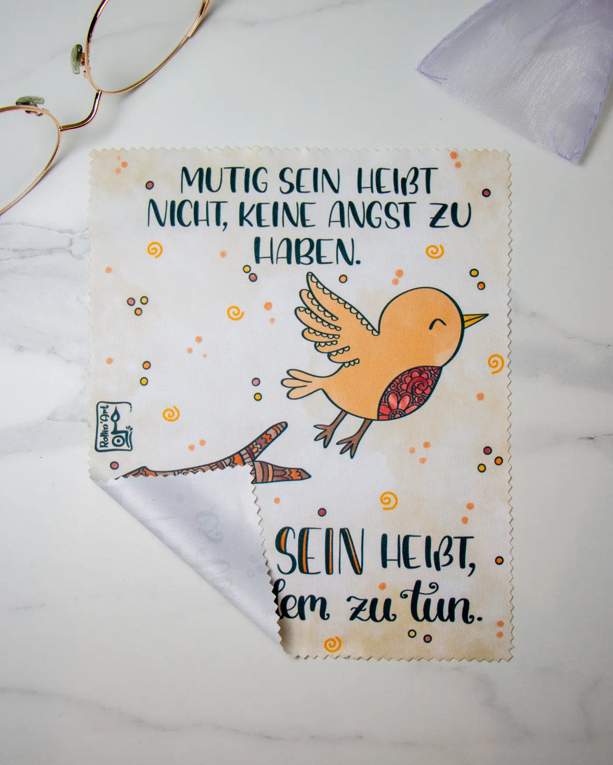 Brillenputztuch "Mutiges Vögelchen"