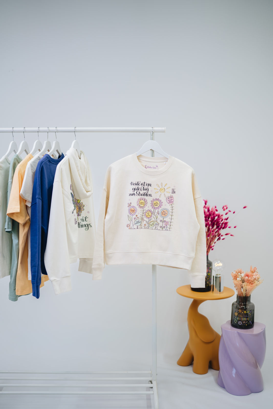 Damen Sweatshirt „Ein guter Tag zum Strahlen"