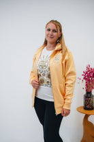 Damen Zipper-Hoodie „Chase the sun, follow your soul“
