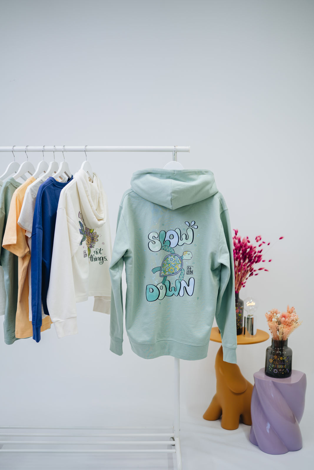 Damen Zipper-Hoodie „Slow down"