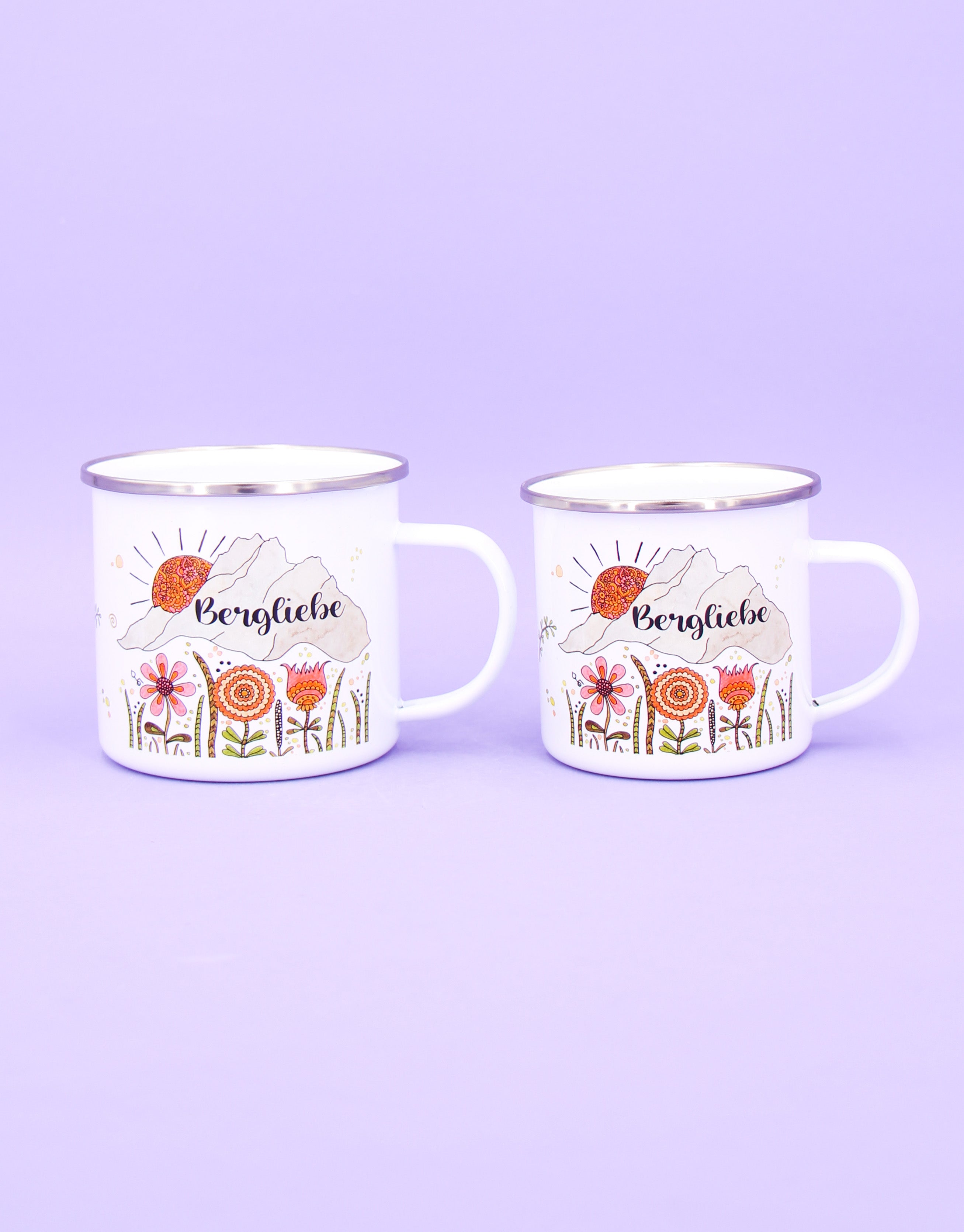 Emaille-Tasse "Bergliebe"