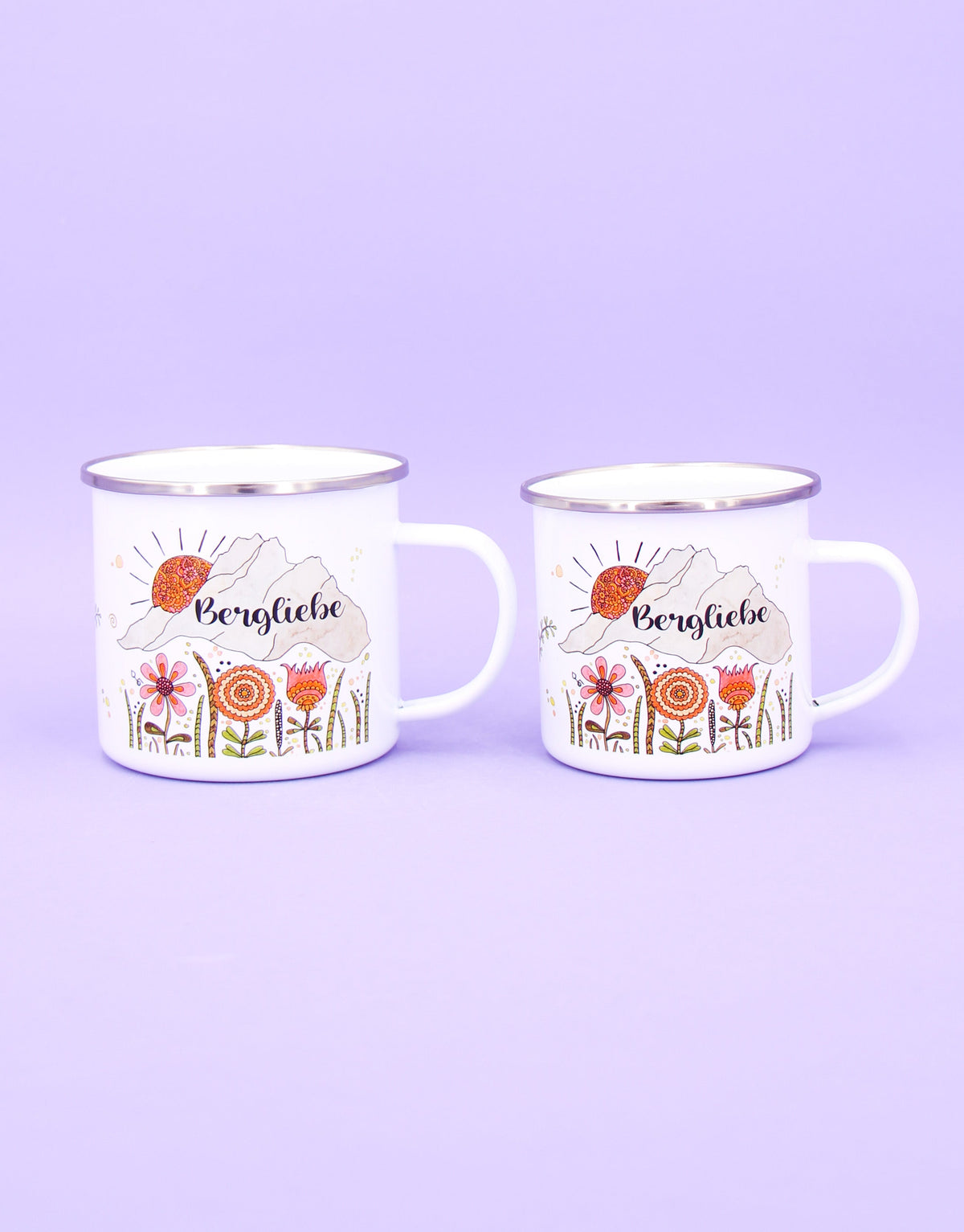 Emaille-Tasse "Bergliebe"