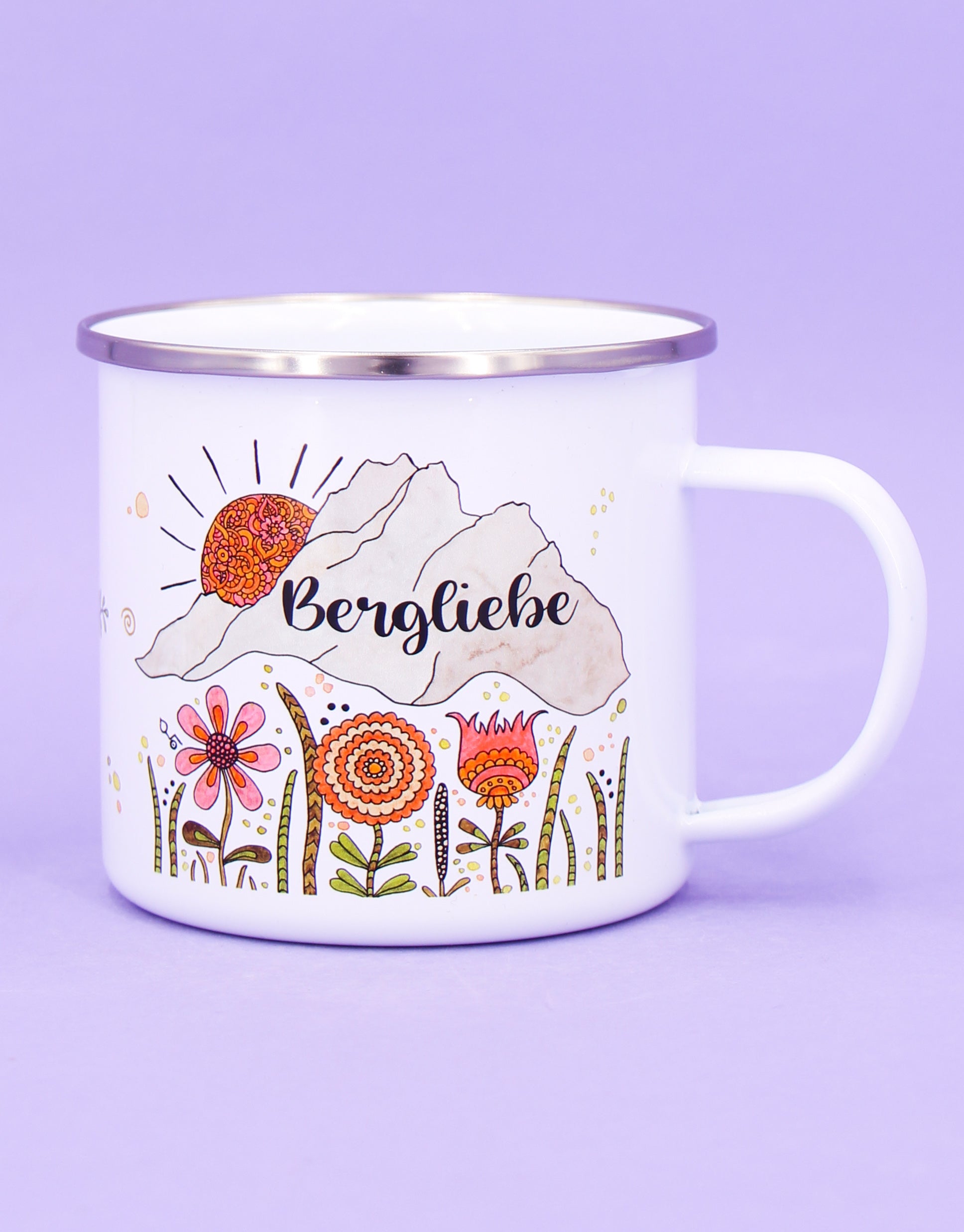 Emaille-Tasse "Bergliebe"