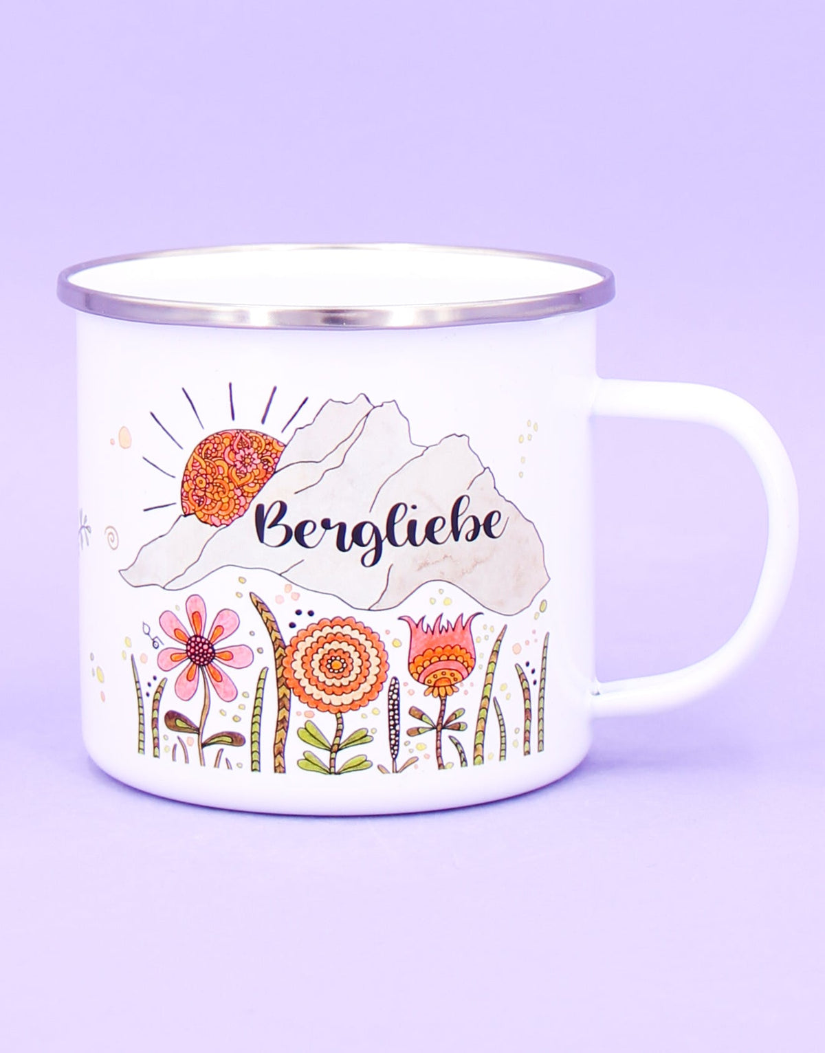 Emaille-Tasse "Bergliebe"