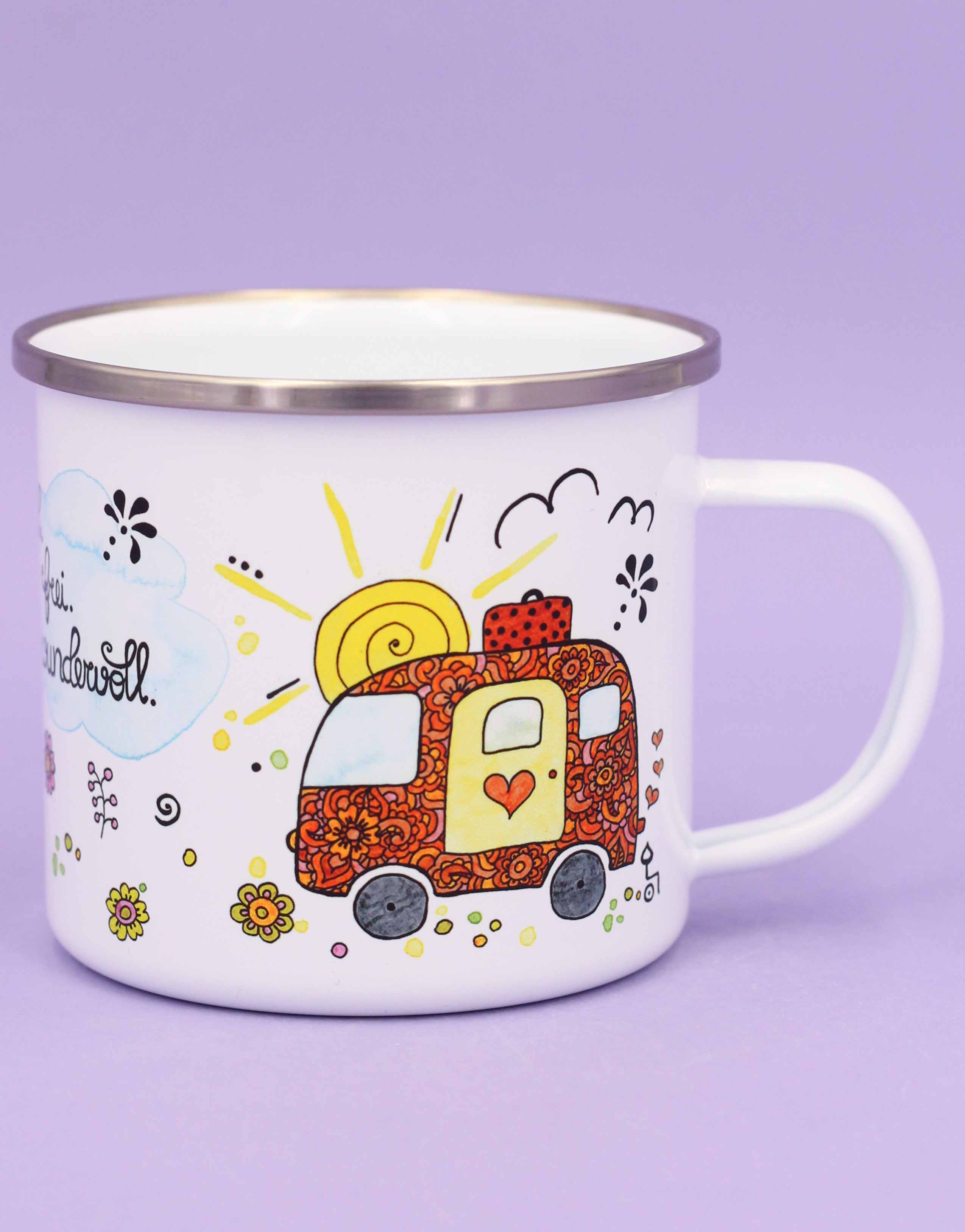 Emaille-Tasse "Camper"
