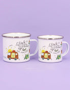 Emaille-Tasse "Reiselust"