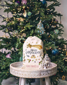 Geschenkbeutel mit Zugband "Frohe Weihnachten" mit Wunschname