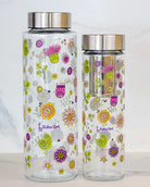 Glasflasche "Glücksblumen"