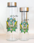 Glasflasche "Lotusblüte"