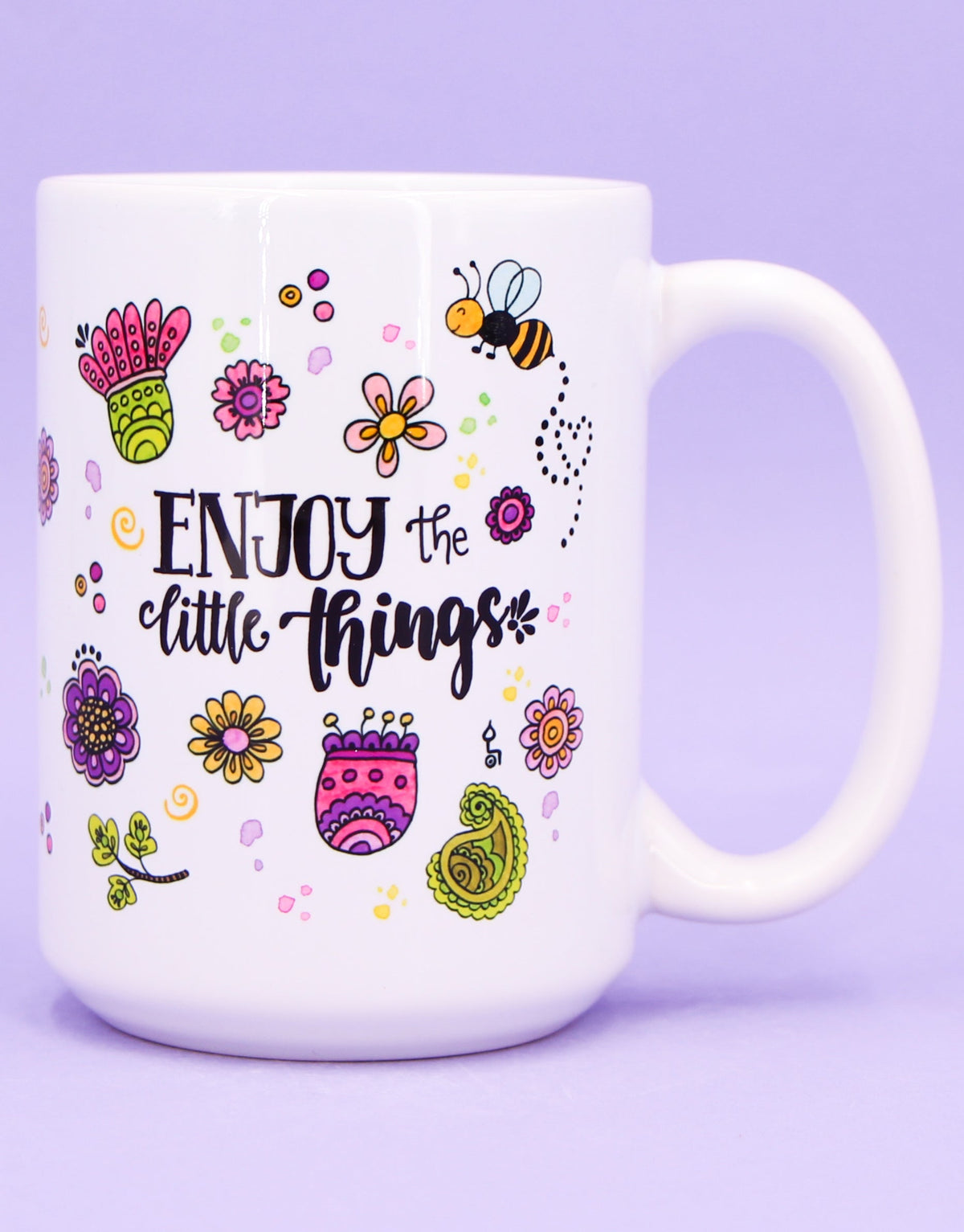Jumbo-Teetasse "Enjoy the little things"