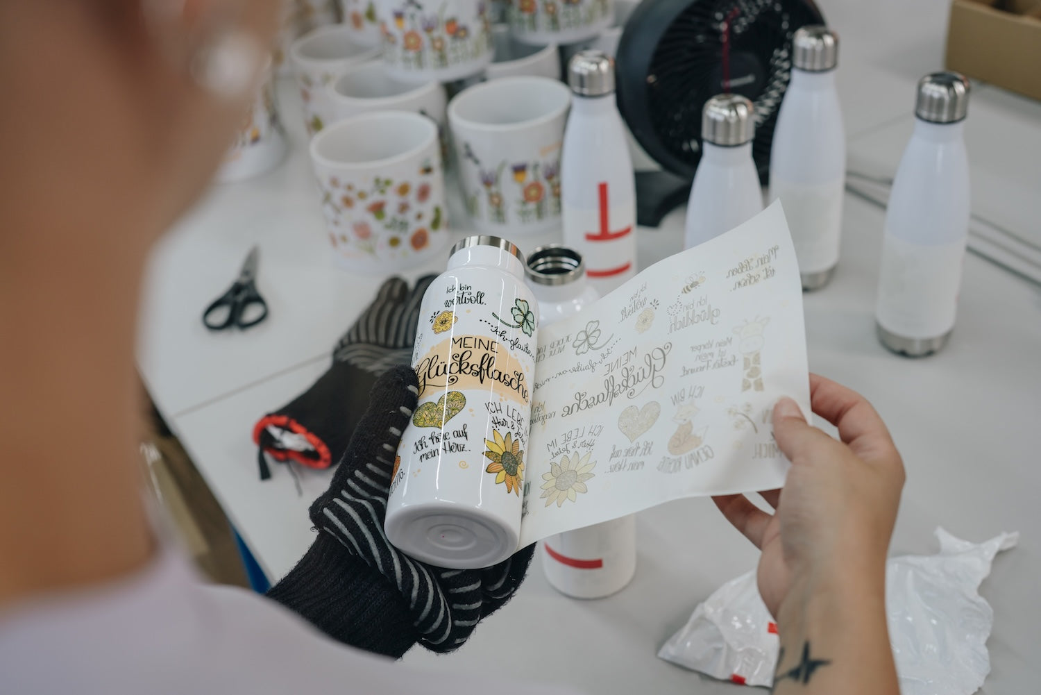 Glücksflasche in der Manufaktur
