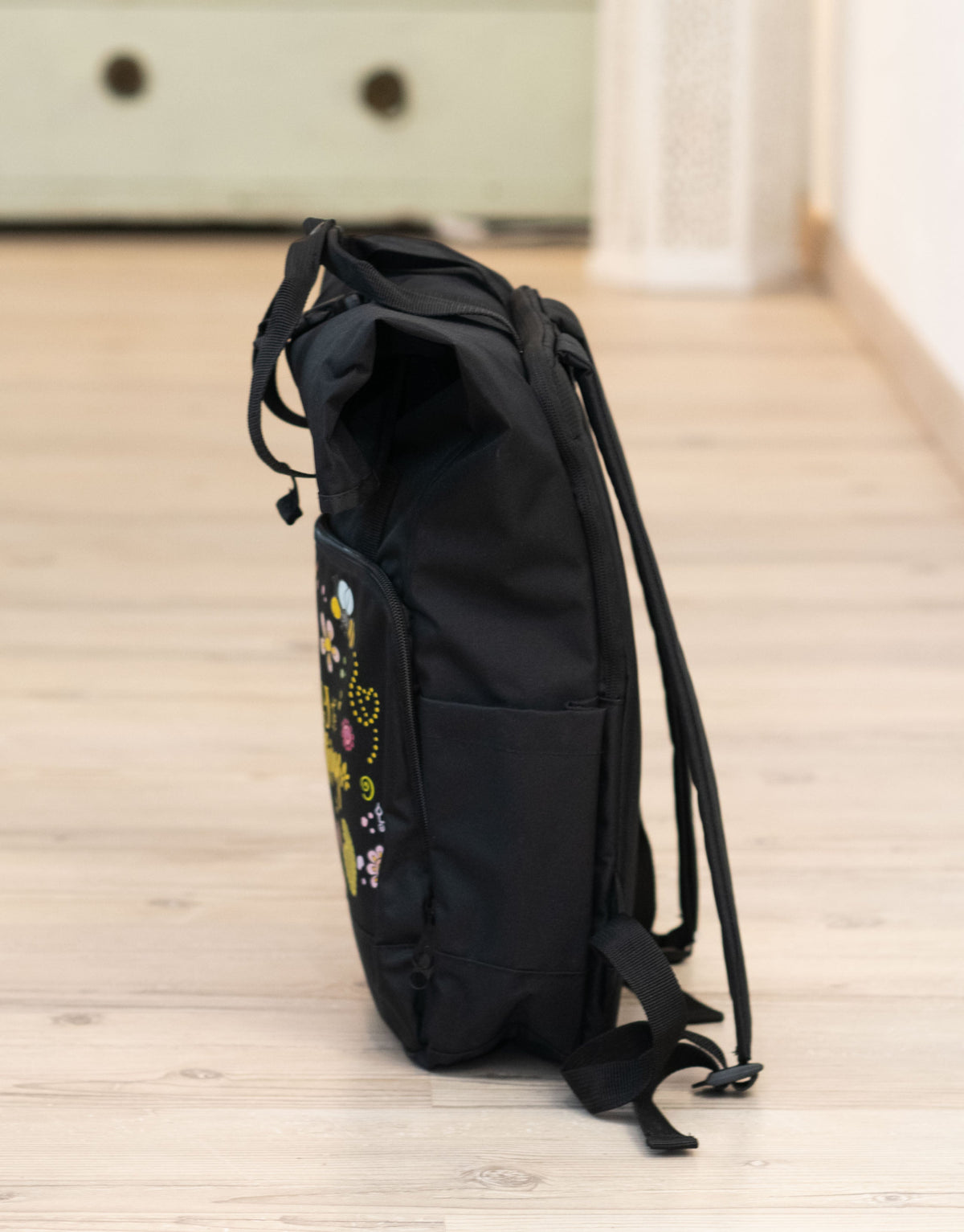 Rucksack groß Black „Enjoy the little things”