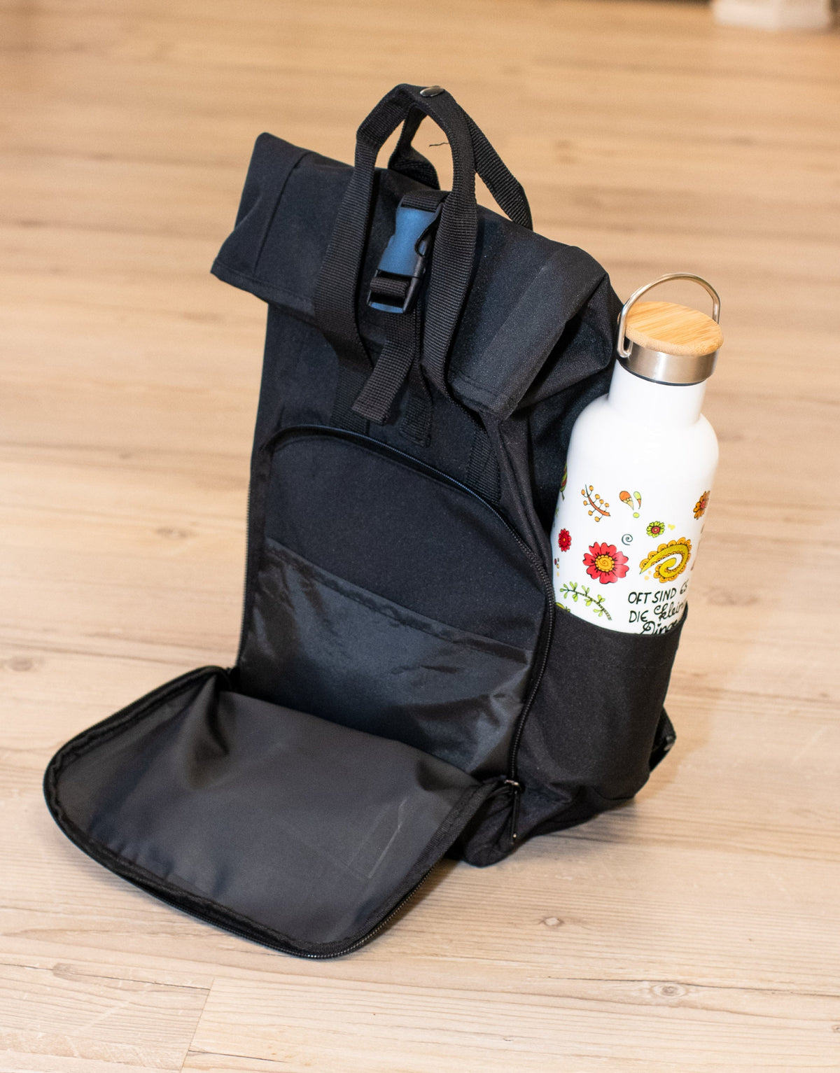 Rucksack klein Black „Enjoy the little things”