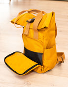 Rucksack klein Mustard „Happy Flowers”