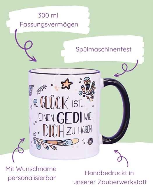 Tasse "Glück ist... Gedi"