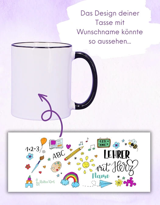 Tasse "Lehrer mit Herz"