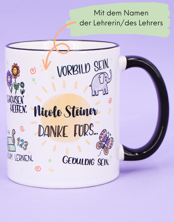 Tasse "Lehrer:in Danke für's..."