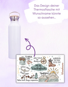 Thermosflasche Bambusdeckel "Meine Wanderflasche"
