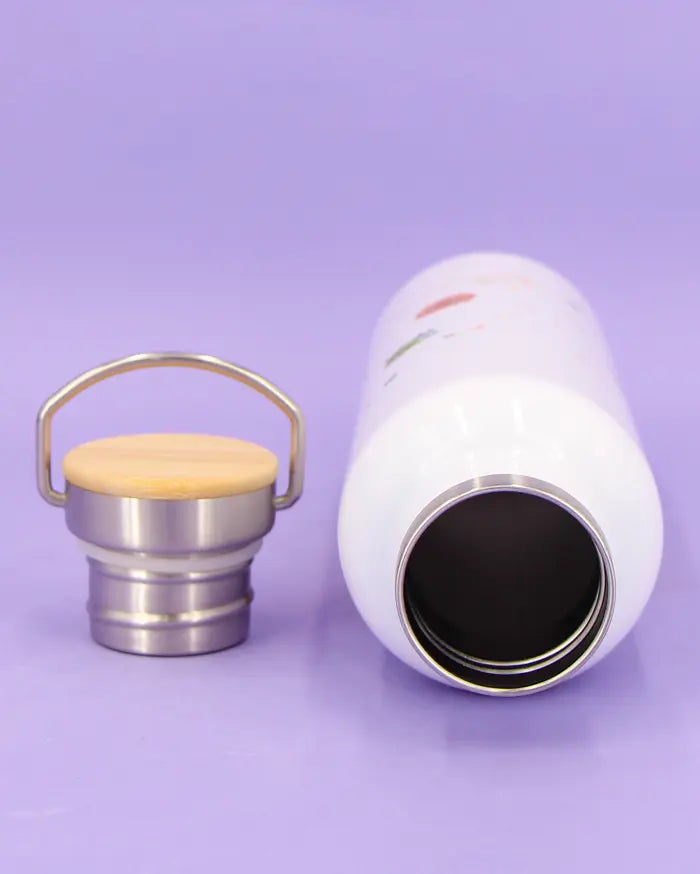 Thermosflasche Bambusdeckel "Mut"